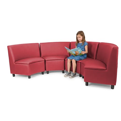Image of FDP Kid Comfort Collective Modular Wedge Chairs, 4-Pack - Red