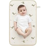 Susurration Baby Tragbare Wickelunterlage Wasserdichte 40 x 70 cm Wiederverwendbare Baby Wickelauflage Waschbar für Unterwegs für Unterwegs Wickel (Goose)