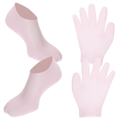 WOFASHPURET 1 Set Moisturizing Gloves Socks for Women UV Protection Elastic Design for Dry Cracked Hands Soft Skin Care for Beach Daily Use