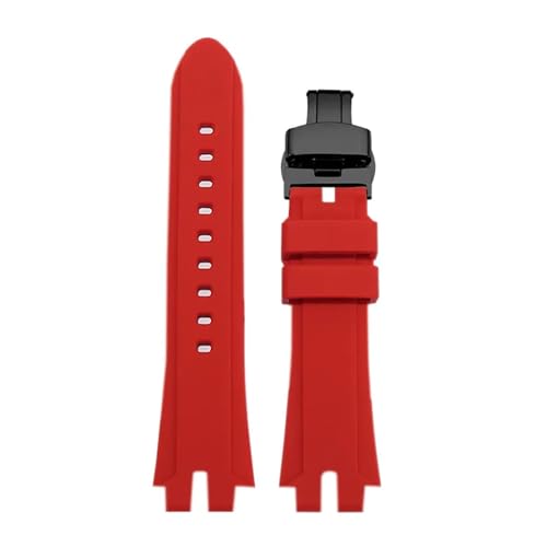 Bracelet en silicone pour Casio PROTREK PRW3000 noir et rouge étanche