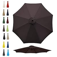 HXOUTGKP Tettuccio Di Ricambio per Ombrellone da Giardino a 6/8 Stecche, Copertura Sostitutiva per Ombrellone da Esterno 200/230/270/300 Cm, Sostituzione Superiore Ombrellone/Yellow/8Rib-300Cm