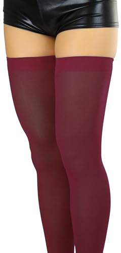 Image of ToBeInStyle Women's Nylon Thigh High Schoolgirl Opaque Stockings