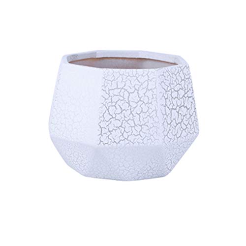 Plants Flower Pots Outdoor Indoor Garden Planters Ceramic Plant Containers with Drain Hole Modern Flower Pot for All House Plants Flowers Herbs Gardening Pot (Size : Brass)