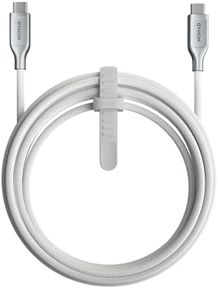 NOMAD USB-C Cable 3.0M White, Fast Charging Cord with Kevlar, USB C to USB C Cable Fast Charging, 240W USB-C PD, Type C to Type C Fast Charging Cable, Electroplated Metal Connectors