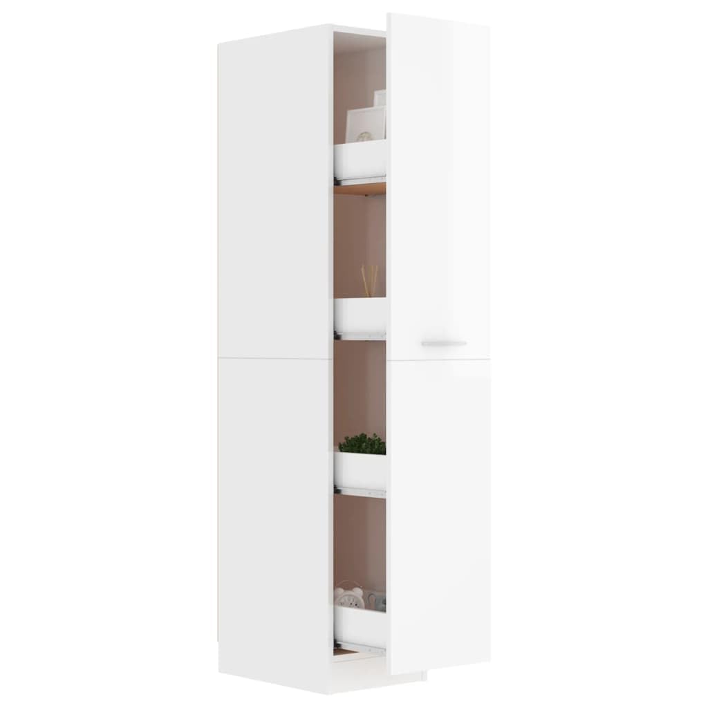Schränke & Aufbewahrung Apothekerschrank Hochglanz Weiß 30x42,5x150 cm Holzmöbel