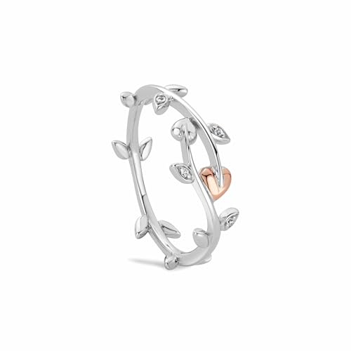 Clogau Vine of Life White Topaz Sterling Silver Ring (Size P)