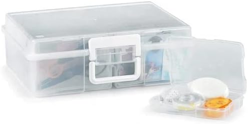 Plastic Photo Storage Box with 16 Cases and Removable Dividers for Organizing Photographs, Stamps, Stationery, Jewellery, Seed, Toys, Arts and Craft
