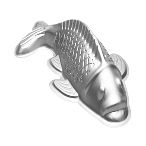 HOMSFOU Aluminium Karpfen Kuchenform 3D Fisch Backform Für Reis-Kuchen Und Gelee Antihaft Backzubehör Für Kreatives Backen Und Familienfeiern 9.8X5.5X2.4 Zoll