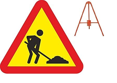 Panneau Signalisation TP-18 Avec Trépied - Chantier Et Sécurité