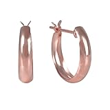 [CORANZO] フープピアス 10金 ピアス レディース フープ リング リングピアス 小さめ キャッチレス ギフト プレゼント ピンクゴールド 13mm×3mm