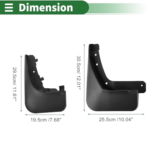 Image of Motoforti Mud Flaps Splash Guards Mud Guards for Lincoln Aviator 2019-2022 W /Mount Accessories