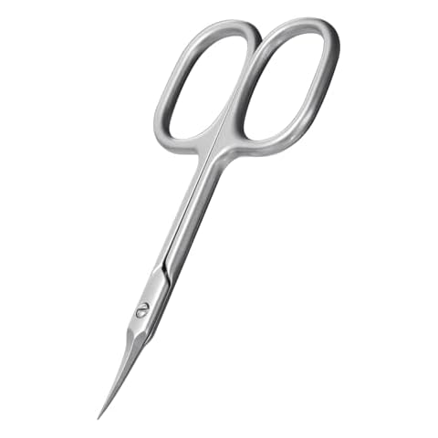 XGIZMOO Cuticle Scissors Fine Curved Blade, Nail Sicssors Pedicure Beauty Grooming Single Piece for Eyebrow, Eyelash, Dry Skin Cover