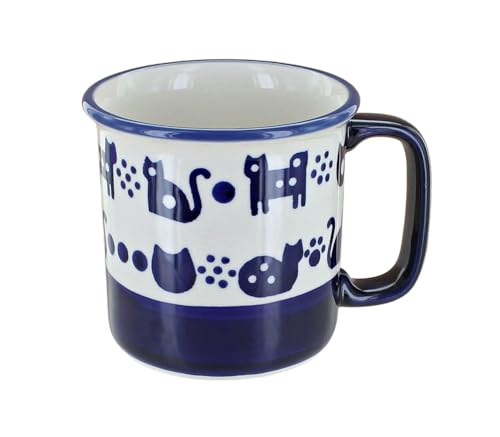 Taza de cerámica artesanal Blue Rose Kitty Paws miniatura 1