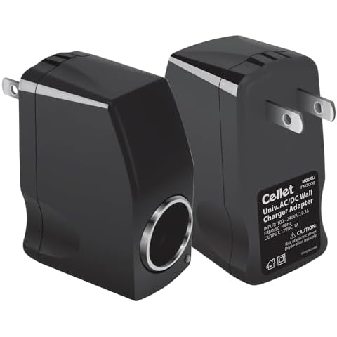 Cellet AC to DC Adapter Convert 120V/110V to 12V AC/DC Power Converter Car Cigarette Lighter Socket (Maximum Power Rating 3Amp (3000mA)) (Not for Air Compressor, Air Pump, Vacuum) Cover