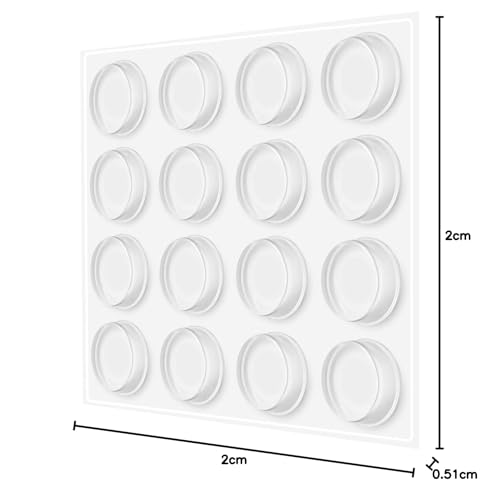 Türpuffer Transparent, ihaspoko 20x5 mmTürstopper Wand selbstklebend, Elastikpuffer transparent selbstklebend für Bad, Glasflächen, Wände, Gummistopper, Klebepunkte transparent (16 Stück)
