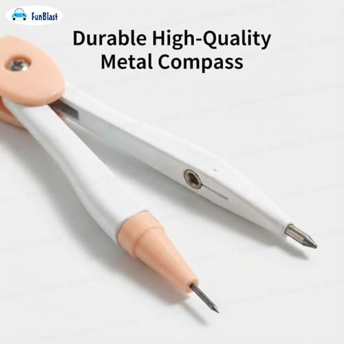 Image of FunBlast Capybara Theme Compass Set - 2 Pcs Mini Transparent Geometry Box with Compasses and Pencil Nib, Math Geometry Kit for Student & Professional (LightBrown-)