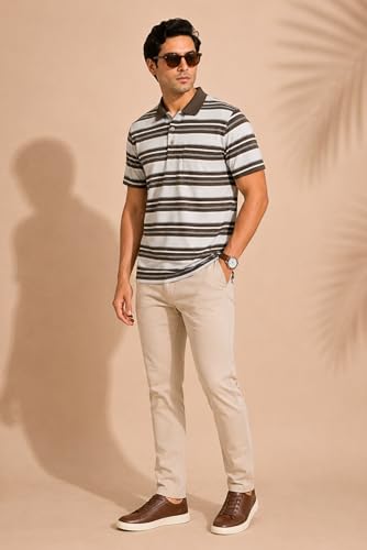 Image of SANE ORIGINALS Polo T-Shirt for Men with Pocket || Striped Polo for Men