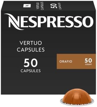 Nespresso Capsules Vertuo, Orafio, Medium Roast Espresso, 50-Coun...