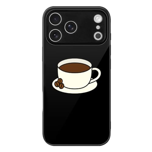 Iphone17用ケース コーヒーとコーヒー豆 アイフォン 17 Pro Max用 カバー 強化ガラス スマホケース おしゃれ 人気 個性 創意 キャラクター 携帯ケース 耐衝撃 ワイヤレス充電対応