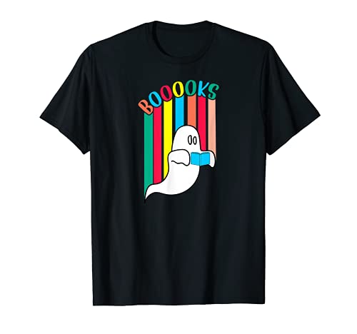 Booooks Boo Books Halloween Librarian Reading Lover Bookworm T-Shirt