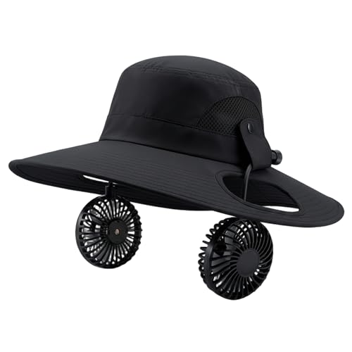 Chapeau de soleil ventilateur pour la pêche le jardinage et la randonnée active