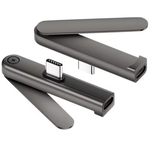 Image of Tobo USB C to USB C Adapter with Foldable Phone Stand, 240W PD Fast Charging Type C Male to Female Converter, 90 Adjustable USB-C Extender for Laptop, Tablet & Smartphone (Charging & Data) TD-1609CC