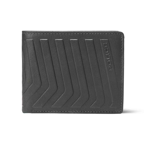 Image of Police Ricco Men's Slim Wallet | Genuine Stone Leather | Compact & Stylish Everyday Wallet