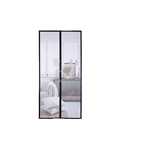 Preisvergleich Produktbild LDPB Moskito magnetische Fliegengittertür, leise Verschlüsselung atmungsaktiv schwer, Schlafzimmer Terrasse Fliegengitter, schwarzer Klettverschluss magischen Insektenschutzgitter Vorhang-140x240cm