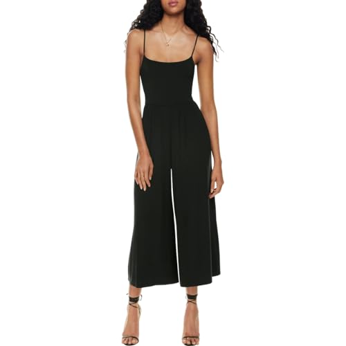 Azhong AZ141-2 Women'S Casual Loose Spaghetti Strap Scoop Neck One Piece Jumpsuit Backless High Waist Wide Leg Rompers thumb #2