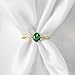 Michooyel 18K Gold Plated Dainty Emerald Rings Oval Cut Sterling Silver Statement Rings Cute Rings for Women