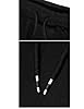 LIUPMWE Joggers for Men Cotton Casual Mens Work Trousers Tracksuit Elastic Cargo Pants Waist with Drawstring Pockets Sweatpants,S,Black-02 #3