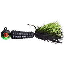 Lindy Fuzz-E-Grub Jig Fishing Lure with Soft Plastic Grub Body and Marabou Tail, Pack of 2