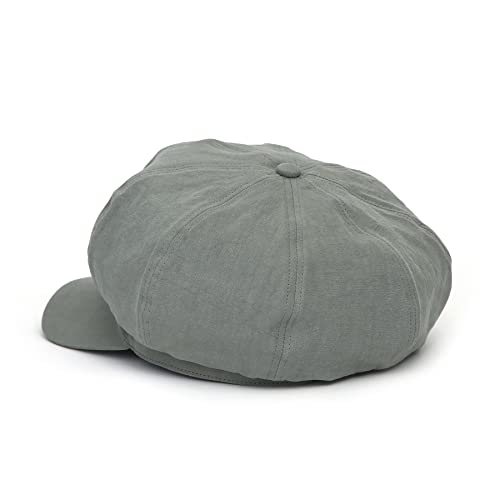 Undercontrol Vintage Bio Washed Cotton Classic Octagonal Pattern Unisex Painter Beret Castro Brim Hunting Hat Korea (Bio Khaki) #TOP3