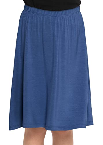 Image of STRETCH IS COMFORT Girls Skirts Flowy A Line Knee Length and Ankle Length | Elastic Waist, Kids School Skirt, Girls Maxi Skirt, Black Skirt For Girls, Faldas Para Ninas, Girls Long Skirt, Long skirts