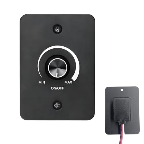 AUCANNIO DC 12V Dimmer Switch Dimming Metal 12V Switch Plug in Dimmer Switch for Motorhome Campervan Boat Truck Caravan Trailer and 12V Dimmable LED Strip or Lamp