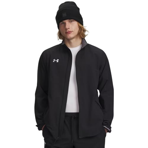Under Armour Men's Hockey Warm Up Jacket, Black (001)/White, Small