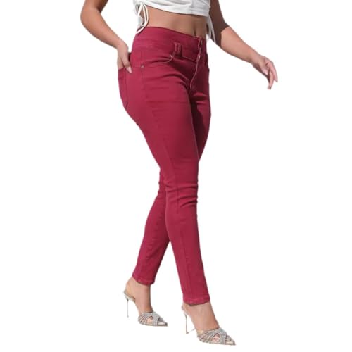 Womens High Waisted Colombian Skinny Stretch Jeans Butt Lifting Slim Fit Denim Pants3