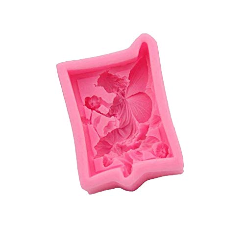 Saidian 1 Pcs 3D Girl Molds Silicone Fondant Mould Fairy Girl Flowers Mold Craft Art Soap Mold Baking For Cupcake Chocolate #TOP21
