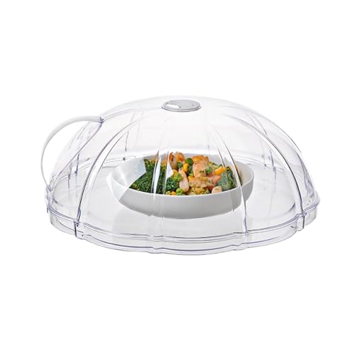 Cubierta De Salpicaduras De Microondas - Tapa De Calentamiento Del Horno, Protección Transparente Duradera | Protector De Estufa De Microondas,Cubierta Resistente Al Calor A Prueba De Salpicaduras Par