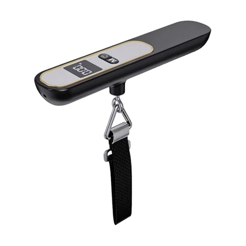Báscula digital para equipaje | Herramienta de pesaje de equipaje de 49,9 kg con gancho y pantalla LCD | Báscula pesa maletas | para senderismo, casa, avión, exterior, road trip, camping