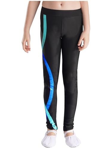Hularka Kids Girls Figure Ice Skating Practice Pants Yoga Athletic Leggings Gymnastic Dance Tights Training Trousers