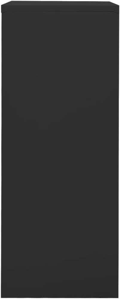 Office Cabinet Anthracite Steel Medium Cabinet Rectangular with 3 Drawers and Adjustable Shelf for Secure Storage and Modern Workspace Organization