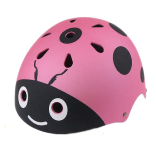 Casco infantil para bicicleta rosa patines y balance bike con protección añadida ABS