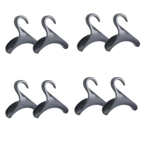 Handbag Hanger Hook Organiser, 8 Piece Set, Storage Hooks for Bags, Scarves and Belts (Black)