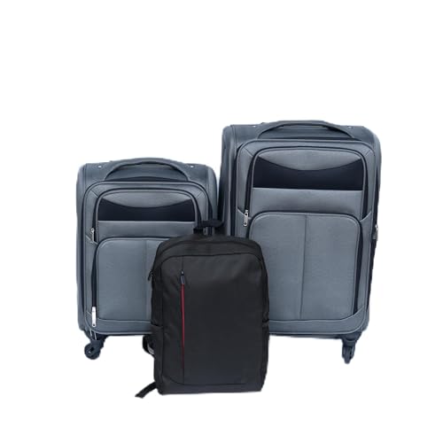 Practical 2-Piece Backpack Luggage Set for Travel, Ergonomic Handle, Waterproof, Gray