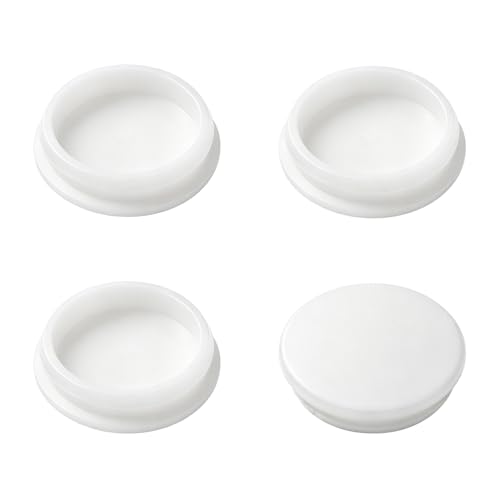 Image of 4PCS 2inch Rubber Plugs for Round Holes, 50.6mm White Hole Plugs Snap Locking, Used for Furniture DD044-50.6W