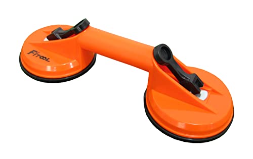 ABS Handle 4-1/2 Inch Glass Lifter, Suction Lift Handle, Dent Puller, Vacuum Suction Cup Puller, Laminate Floor Remover, Double Cup