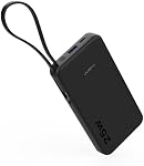 JUOVI 25W Portable Charger, 10000mah Power Bank Fast Charging with Built-in USB-C Cable, Battery Pack with LED Display, Portable Phone Charger for iPhone 17 16 15 14 Samsung S24 S23 iPad Tablets