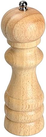 Pepper Grinder Mill Manual Pepper Grinder Classical Wooden Oak Pepper Spice Salt Corn Mill Grinder Multi-Purpose Kitchen Tool Salt Grinder Fits in Home,Kitchen,Barbecue (Color : 8 Inch) (4 Inch)