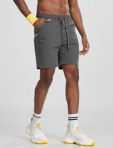 Athletic Shorts For Men With Pockets Lightweight(Grey,L) #TOP4